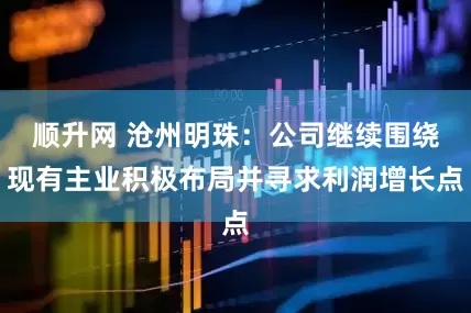 顺升网 沧州明珠：公司继续围绕现有主业积极布局并寻求利润增长点